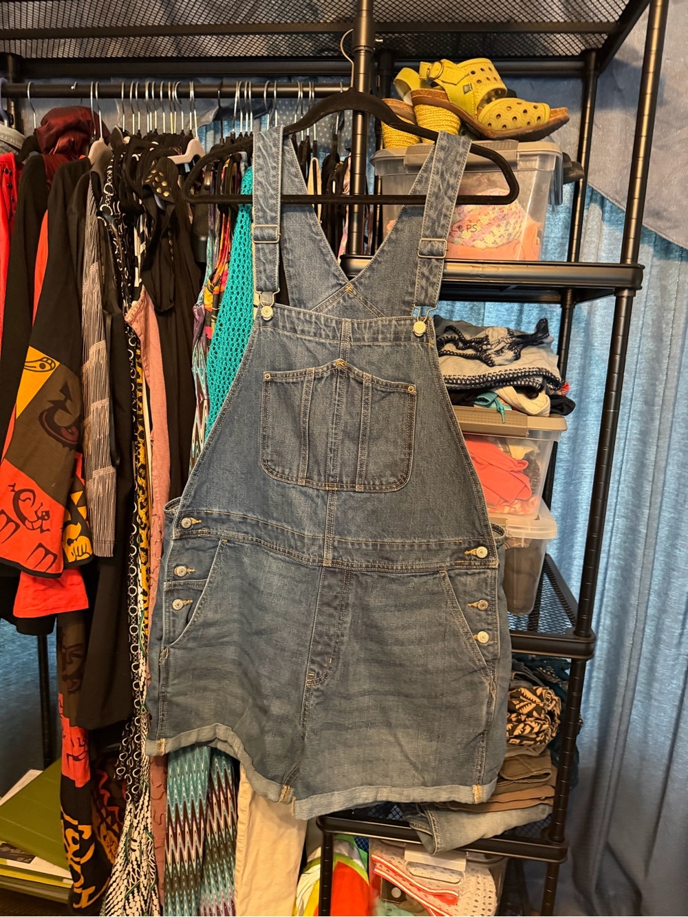 Classic Blue Denim Kids Overall Dress